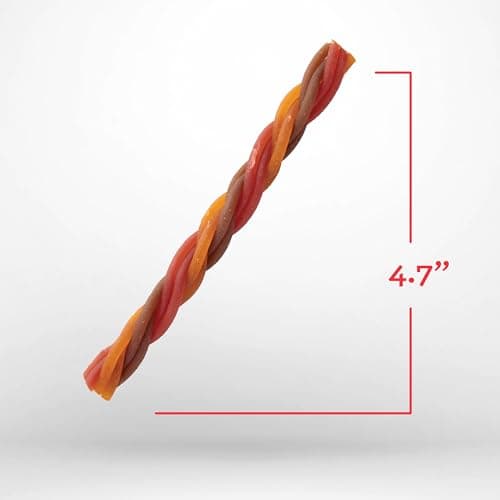 DreamBone Triple Flavor Twisties Dog Treats, Daily Rawhide-Free Chew, Digests Safely, with Real Protein, Beef, Pork, Chicken and Veggies, 25 Count — view 8