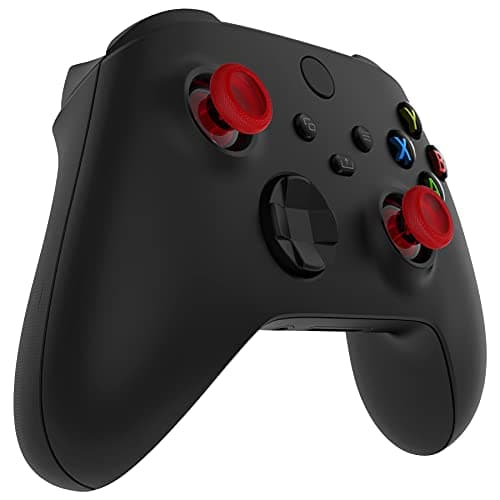 eXtremeRate Replacement Thumbsticks for Xbox Core Wireless Controller, Joysticks Repair Kit for Xbox Series X/S Controller, Custom Analog Stick Buttons for Xbox One S/X/Elite Controller - Clear Red — view 4