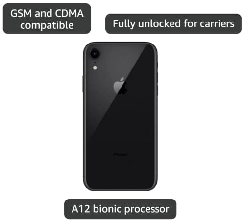 Apple iPhone XR, 64GB, Black - Unlocked (Renewed) — view 2