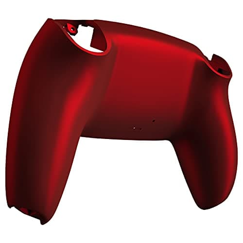 eXtremeRate Scarlet Red Soft Touch Grip Custom Back Housing Bottom Shell Compatible with ps5 Controller, Replacement Back Shell Cover Compatible with ps5 Controller — view 2