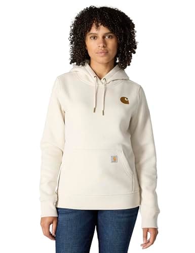 Carhartt Women's Clarksburg Graphic Sleeve Pullover Sweatshirt (Regular and Plus Sizes), Malt Brown, Large