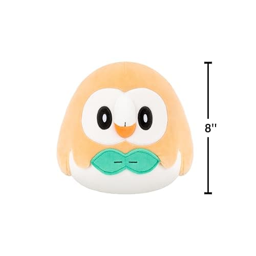 Squishmallows Original 8in Rowlet Pokémon Plush - Ultrasoft Official Jazwares Plush (Little) — view 3