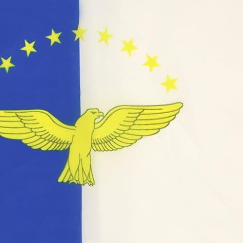 AZ FLAG Azores Flag 18'' x 12'' cords - Portugal - Azorean SMALL flags 30 x 45cm - Banner 18x12 in — view 2