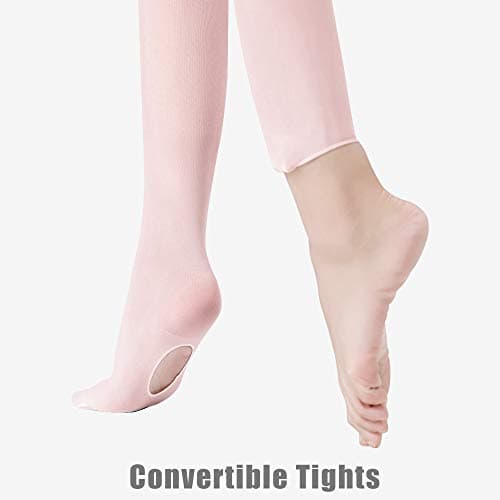 Stelle Girls Women Ballet Dance Convertible Tights Ultra Soft Pro Transition Tights (BP, 9-14years) — view 3