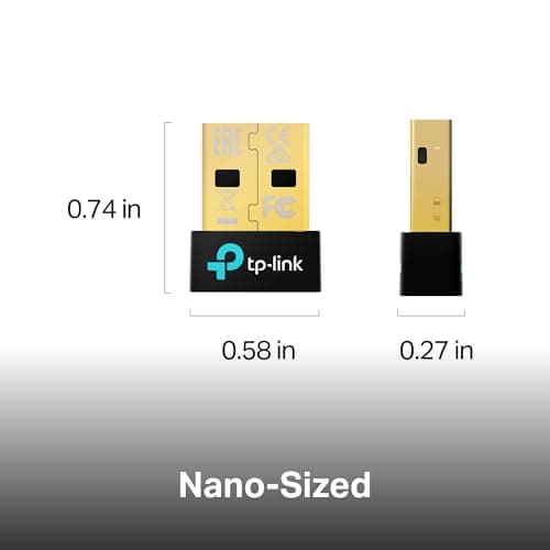 TP-Link Nano USB Bluetooth 6.0 Adapter (UB600) - Bluetooth Dongle for PC | Plug & Play for Windows 11/10/8.1/7 | Connect Up to 7 Devices | Nano Design — view 2