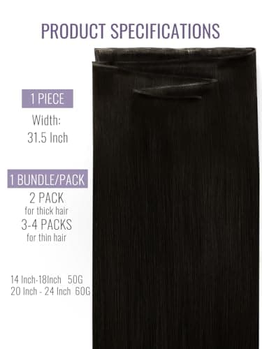 Fshine Brown Genius Weft Hair Extensions Sew in Real Human Hair 16 Inch Darkest Brown Weft Remy Hair Extensions Straight Brown Weave Hair Extension Human Hair 50 Grams