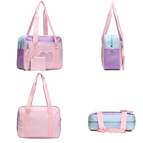 STEAMEDBUN Kawaii Ita Bag Japanese School Bag Cute Tote Bag Large Shoulder Anime Heart Purse — view 5