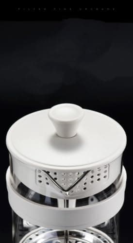 HLUXIATUD French Filter Pot, Glass Tea Maker, Hand Pressed Filter Cup 34 oz — view 6
