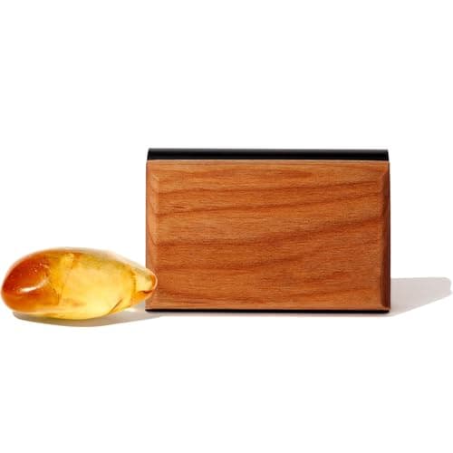 Car Air Freshener Car Odor Eliminator Wooden Sunshade Board Clip Wood Air Freshener for Odor Removal and Fragrance (Amber)