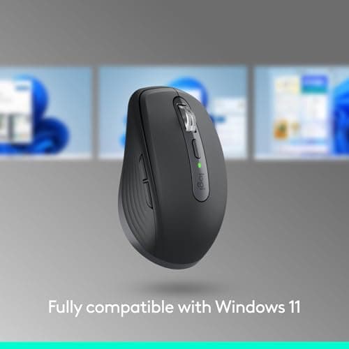 Logitech MX Anywhere 3S Compact Wireless Mouse, Fast Scrolling, 8K DPI Any-Surface Tracking, Quiet Clicks, Programmable Buttons, USB C, Bluetooth, Windows PC, Linux, Chrome, Mac - Graphite — view 4