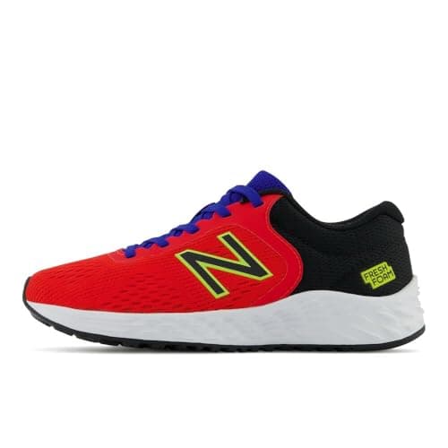 New Balance Kid's Fresh Foam Arishi V2 Lace-up Running Shoe, Neo Flame/Black/Lemonade, 10.5 Little Kid