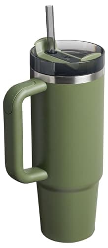 STANLEY Quencher H2.0 Tumbler with Handle and Straw 30 oz | Flowstate 3-Position Lid | Cup Holder Compatible for Travel | Insulated Stainless Steel Cup | BPA-Free | Dried Pine — view 2