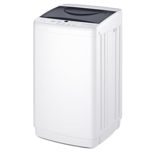 NEWBULIG 1.06 Cu.Ft Portable Washing Machine, 7.7 lbs Capacity Full-Automatic Compact Washer with 10 Wash Cycles & Auto-Balance, for Apartment RV Dorm Camping