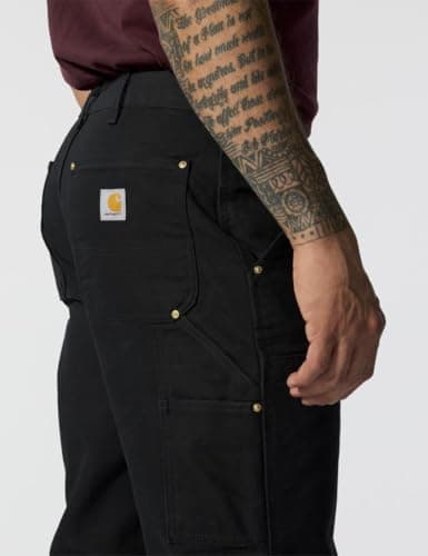 Carhartt Men's 106679 Loose Fit Firm Duck Double-Front Utility Work Pant, Black, 30W x 30L — view 3
