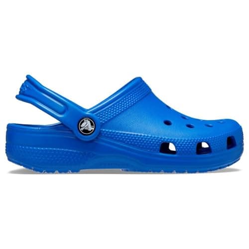 Crocs Unisex-Child Classic Clogs, Blue Bolt, 4 Big Kid