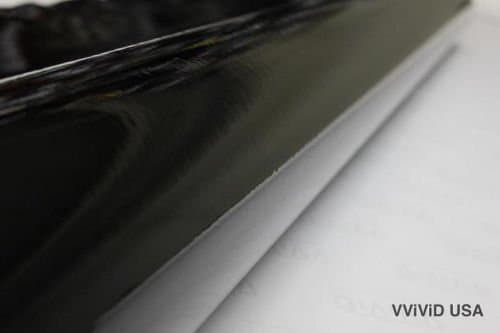 Black High Gloss Realistic Paint-Like Microfinish Vinyl Wrap Roll with VViViD XPO Air Release Technology - 1ft x 5ft — view 3