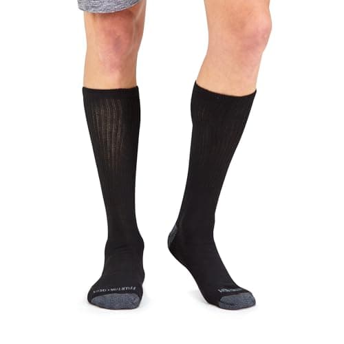 Fruit of the Loom Men's Dual Defense Crew Socks (12 Pack), Black, Medium (6 - 12) — view 3