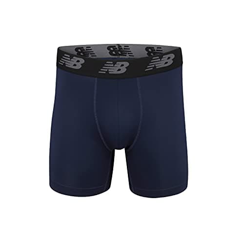 New Balance Men's Standard 5" Performance No Fly Boxer Brief (4 Pack), Team Royal/Team Red/Pig/Thunder, Large