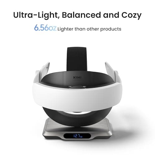 KIWI design K4 Boost Battery Head Strap for Meta Oculus Quest 3/3S, Adjustable VR Headband Accessories with Dual Charge, Extend Playtime & Reduce Facial Stress