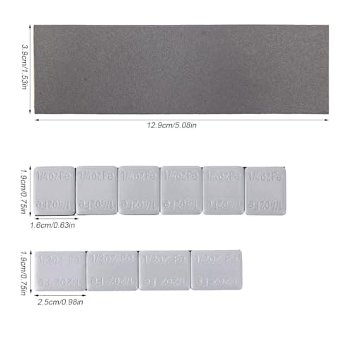 7oz Weights Kit for Pinewood Derby Cars, 13pcs No-Drill Adhesive Pine Wood Car Weights with 3oz Flexible Strip & 1/4oz 1/2oz Blocks Accessorie for Race Car Wheels Axles COG Speed Adjustment (Gray)