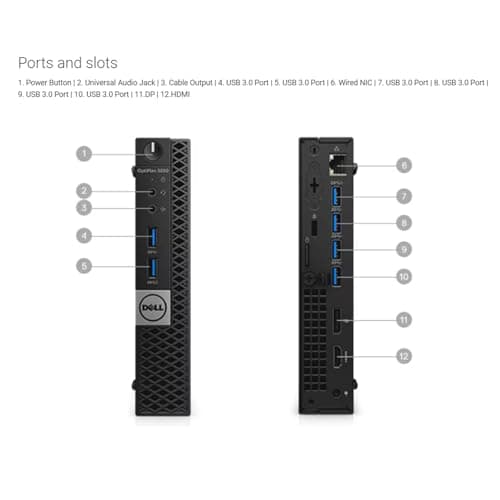 Dell Optiplex 5050 Mini PC Desktop Computer, Intel i5-7500T up to 3.30GHz, 8GB RAM, 256GB SSD, Keyboard & Mouse, USB, WiFi, Windows 11 Pro (Renewed) — view 2