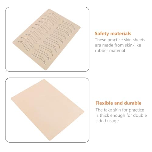 LALADEFIEE Tattooing Practice Skin 6Pcs Brow Sheets Non Ink for Eyebrow Tattoo and Shading Practice — view 2