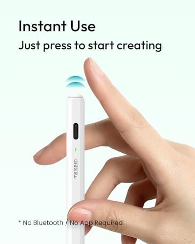 Metapen Pencil Air8 for Apple iPad 2018-2026, 10 Min Faster Charge, Palm Rejection Stylus Pen for iPad a16/11/10/9/8/7/6th Gen, Pro 12.9/11/13-inch M4, Air 3/4/5/M2/M3/M4, Mini 5/6th — view 5