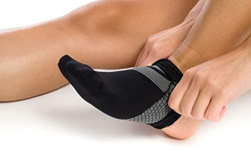 ZaTech Plantar Fasciitis Sock, Compression Socks. Heel, Ankle & Arch Support. (Black/Grey, X-Large)