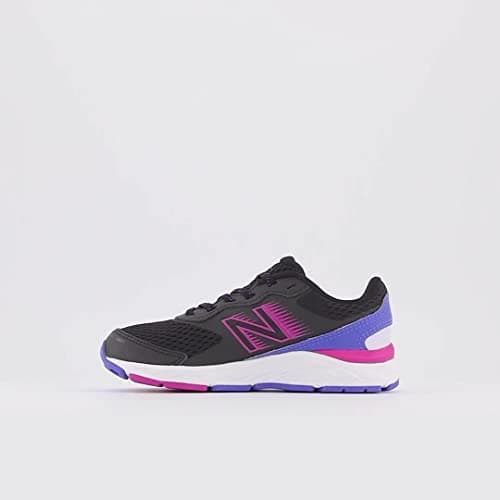 New Balance Kid's 680 V6 Lace-up Running Shoe, Black/Magenta Pop/Aura, 11.5 Little Kid — view 8