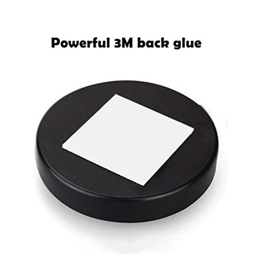 SUMAJU 2 Pcs Blind Spot Mirrors, 360°Rotate Round HD Glass Adjustable Automotive Stick-on Convex Side View Spot Mirror for Universal Cars(Black) — view 3