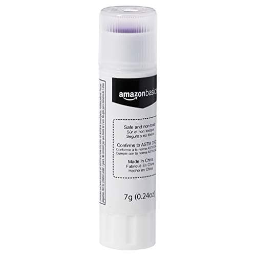 Amazon Basics Purple Washable School Glue Sticks for Classroom Supplies and Craft Projects, Dries Clear, 0.24-oz Stick, 60-Pack — view 2