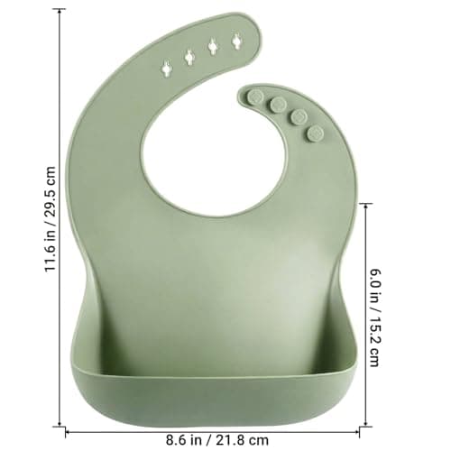 PandaEar Set of 3 Cute Silicone Baby Bibs for Babies & Toddlers (10-72 Months) Waterproof, Soft, Unisex, Non Messy (Brown/Blue/Green) — view 4