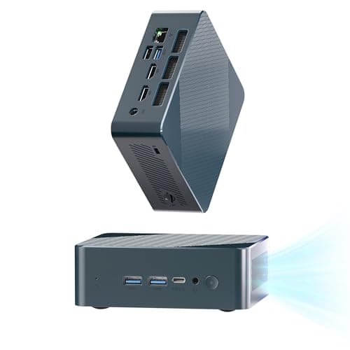 Getorli Mini PC, AMD 3550H(Max 3.7GHz), Mini Computers 16GB DDR4 RAM 512GB SSD, Mini Desktop Computer 4K 60Hz Displays/Dual HDMI/Type-C&USB3.2 Ports/LAN RJ45/WiFi 5/BT5.0 for Home/Office/Business