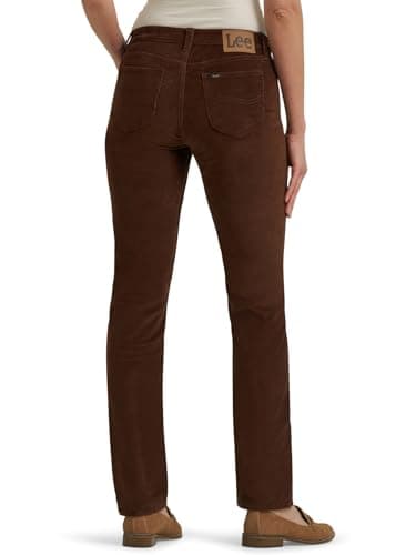 Lee Womens Legendary Mid Rise Straight Leg Jean, Bistre Cord, 2 — view 2