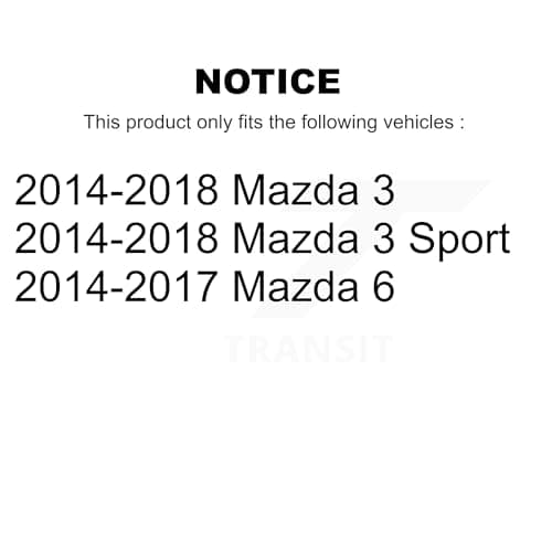 Top Quality Front Left (Driver Side) Outer Steering Tie Rod End 72-ES801063 Replacement For Mazda 3 Sport 6