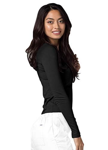 Adar Uniforms, Underscrubs for Women 2 Pack - Long Sleeve Underscrub Comfort Tee - 2902 - Black - XS — view 4