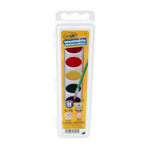 Crayola Washable Watercolors, Kids Paint Set, 8ct — view 3