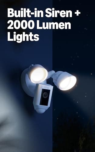 Ring Floodlight Cam Wired Plus, Outdoor home or business security with motion-activated 1080p HD video and floodlights, Black — view 4