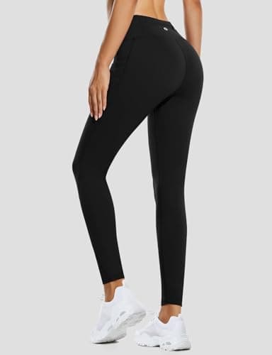 baleaf Fleece Lined Leggings Women Winter Thermal Leggings for Women Waterproof Hiking Pants Warm Tights Skiing Running Yoga Travel Gear Black M