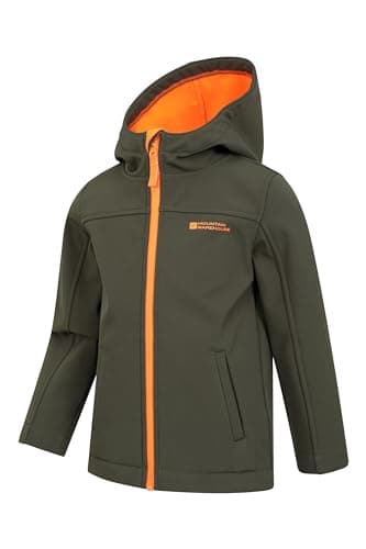 Mountain Warehouse Exodus Kids Softshell Jacket With Hood -Girls Boys Dynasty Green Teen 13-14 Yrs (150-162 cm) — view 5