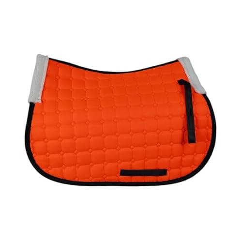 Oshhni English Saddle Pad for Horses Equestrian Riding Equipment Accessories Anti Slip Universal Shock Absorption Breathable, Orange — view 5