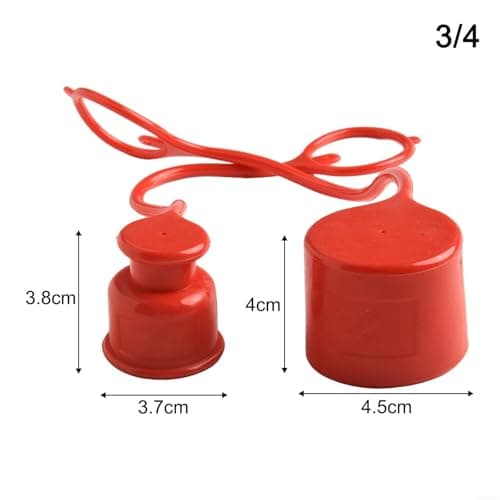 Flat Face Hydraulic Coupler for Skid Steer Loader Fitting Protectors, Heavy Duty PVC Rubber Dust and Guards for Quick Connectors, Red, 2 Sets(3/4) — view 5