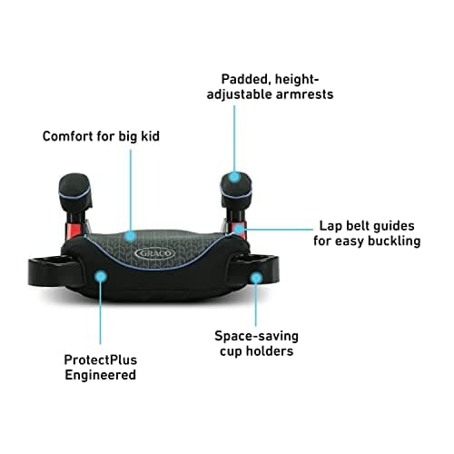 Graco TurboBooster Backless Booster Seat, Big Kid Car Seat from 18-45 kg (40-100 lb), Machine Washable Cover, Rio — view 2
