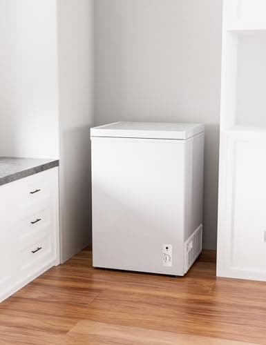 7.0 Cu Ft Chest Freezer - Energy Efficient & Quiet Mini Freezer with Adjustable Thermostat - Compact Deep Freezer for Home, Apartment, and Garage - Removable Basket & Defrost Drain — view 6