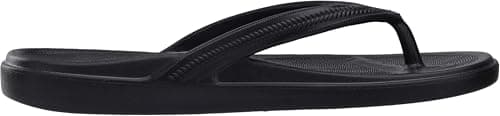 BRONAX Women's Arch Support Flip Flops Thong Sandals Size 8 Rubber Chanclas para Mujer Plantar Fasciitis Relief Beach Pool Flat Slides Orthotic Female Black — view 3