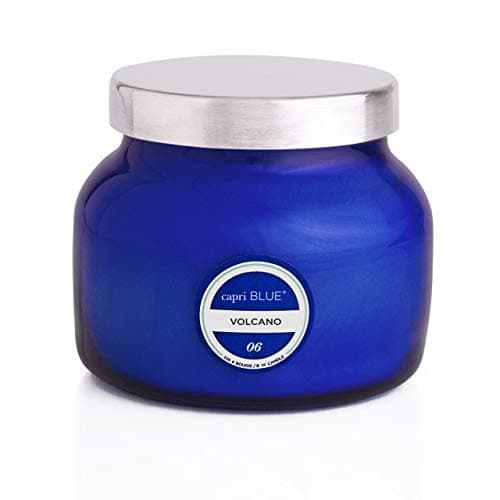 Capri Blue Volcano Scented, Glass Jar Candles for Home with Tropical Fruit & Sugared Citrus, Soy Wax Blend, Blue Color (8 Oz) — view 7