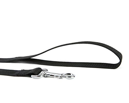 Nylon Dog Training Leash, Traction Rope, 4/5/6 Feet Long, 3/4 Inch 1 Inch Wide, for Small and Medium Dogs (1'' x 5 FT, Black) — view 2