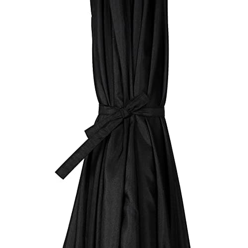 Blissun 9' Outdoor Patio Umbrella, Outdoor Table Umbrella, Yard Umbrella, Market Umbrella with 8 Sturdy Ribs, Push Button Tilt and Crank (Black) — view 4