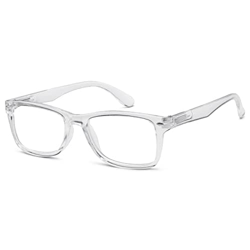 Eyekepper Women's Stylish Readers Comfortable Reading Glasses Men Transparent Frame Spring Hinges