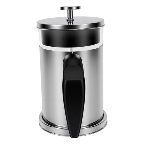 Asixxsix French Press Coffee Maker, 34 Oz 800ml High Borosilicate Glass Heat to Press, Cold Brew Maker with 80 Mesh Stainless Steel Filter for Home Travel (Woven 800ml)